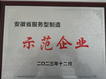 安徽省服務(wù)型制造示范企業(yè)